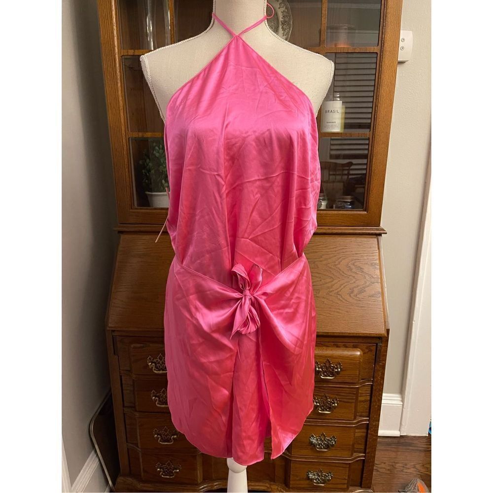 Anthropologie - Silk Halter Mini Dress by Amanda Uprichard size M - Picture 9 of 12